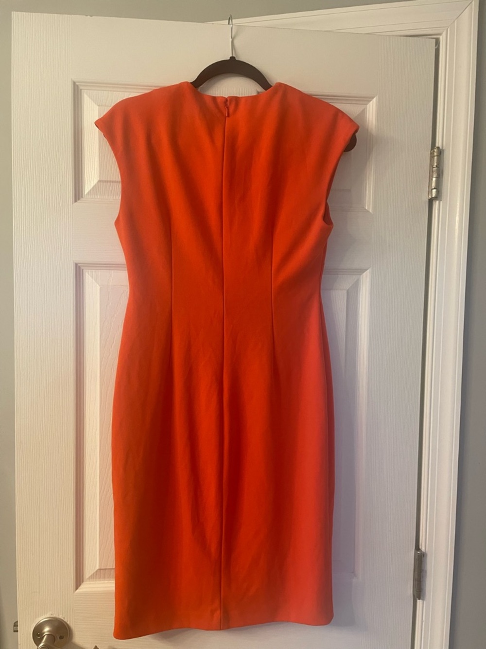 Calvin Klein Dress Orange Sheath Size 6 Vibrant! - Picture 3 of 3